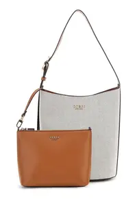 Geanta cu etui interior Nicolette - Maro/Maro taupe deschis