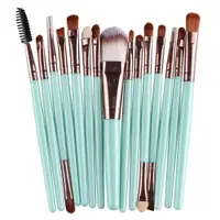 Set 15 Pensule Profesionale Pentru Machiaj, Verzi AS04