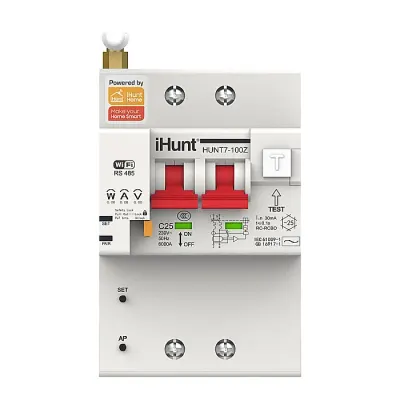 iHunt Home WIFI Smart Metering Leakage Circuit Breaker 2P 16A - Siguranta automata inteligenta cu contorizare