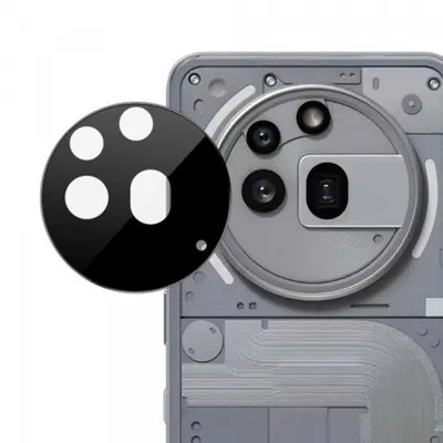 Folie de protectie Camera Spate Techsuit pentru Nothing Phone (3a) Pro, Sticla Securizata, Neagra