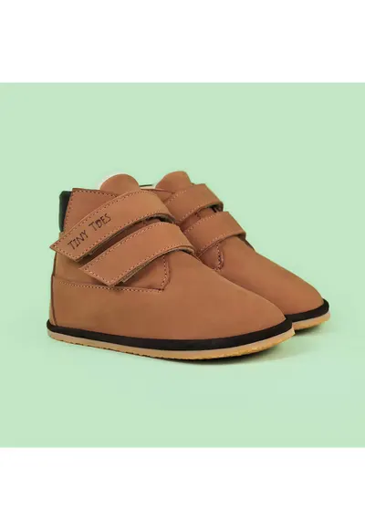 Ghete Barefoot din piele nabuc Boofy - Maro