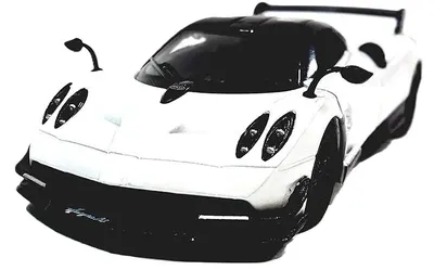 Mașinuță metalică Kinsmart - 2016 Pagani Huayra BC, 1:38, alb