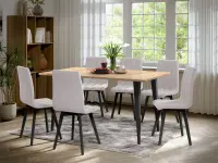 Set Masa Sorento + 6 Scaune Karma Gri Deschis