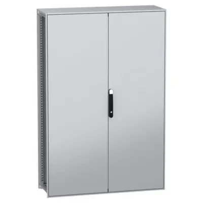 Dulap modular, cu montaj pe pardoseala, PanelSeT SFN, din otel decarbonizat(verde), 1800x1200x400mm, IP55, cu placa de montaj, 2 usi