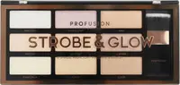 Profusion Cosmetics Paletă cu sclipici Strobe & Glow, 9 culori