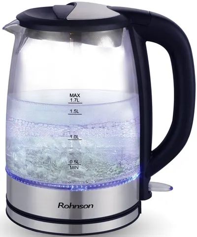 Fierbător electric Rohnson - R-7640, 2200W, 1.7 l, argintiu