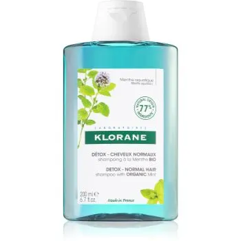 Klorane Organic Mint șampon detoxifiant pentru curățare pentru par normal