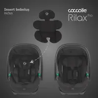 Scoica auto iSize Coccolle Rilax Black cu tetiera ajustabila