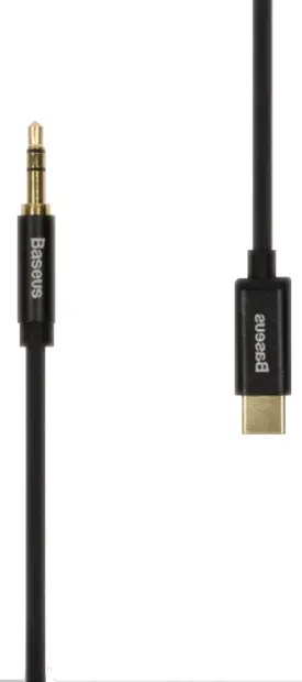 Cablu Baseus - CAM01-01, USB-C/3.5 mm, 1.2 m, negru