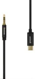 Cablu Baseus - CAM01-01, USB-C/3.5 mm, 1.2 m, negru