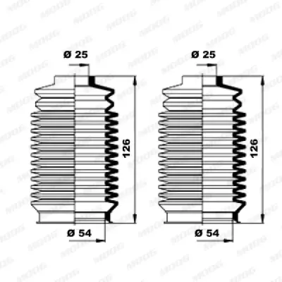 Burduf bieleta directie MOOG K150159