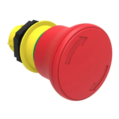 Buton Ciuperca Ø22mm Platinum Series, Latch, Turn To Release, Ø40mm. For Emergency Stopping. Iso 13850. Red