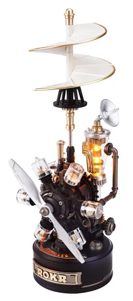 Model de asamblat Robo Time - Elicopterul lui Da Vinci
