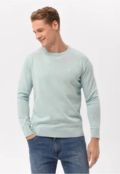 Pulover usor pentru barbati - Menta - Verde menta