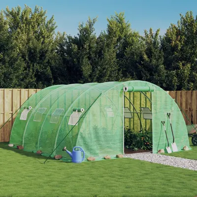 Gossi sera cu cadru din otel, verde, 16 m2, 4x4x2 m