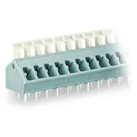 PCB terminal block; push-button; 2.5 mm²; Pin spacing 5/5.08 mm; 5-pole; suitable for Ex-e applications; CAGE CLAMP®; commoning option; 2,50 mm²; light gray