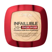 Pudra compacta Infaillible 24h Fresh Wear True Beige 130, 9g, L'Oreal Paris