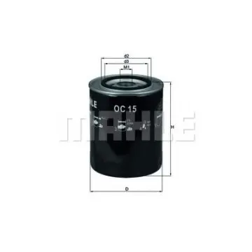 Filtru ulei MAHLE ORIGINAL OC 15