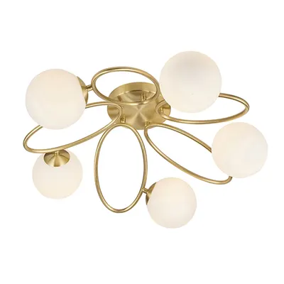 Plafoniera Ellipse 5lt semi flush