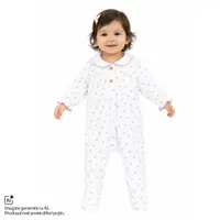 Salopeta bebelusi Chicco deschidere in fata, Alb cu albastru, 01286-70MFCI