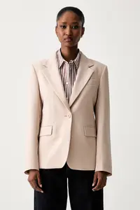 Weekend Max Mara sacou cu un singur rând de nasturi pentru femei din lână WKDLAMINE