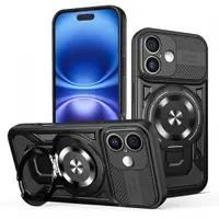 Husa pentru Apple iPhone 16, Techsuit, RuggedCam, Neagra