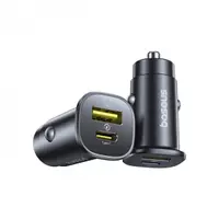 Incarcator Auto Baseus GoTrip, 30W, 3A, 1 x USB-A - 1 x USB-C, Negru C00072300123-00