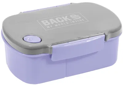Cutie pentru mâncare BackUp - Cu 3 compartimente, mov