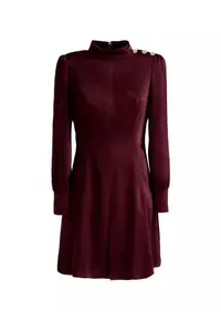 Rochie de dama Amie - poliester - visiniu -