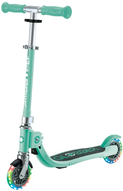 Trotinetă pentru copii Globber - Flow Foldable Junior Lights, mentă