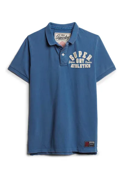 Tricou polo Vintage Athletic - Albastru