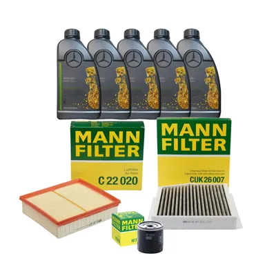 Pachet Revizie Ulei Mercedes Benz 229.52 + Filtre Mann pentru Mercedes-Benz CLA 180CDI W117 109cp
