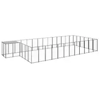 Gossi padoc pentru caini, negru, 22,99 m2, otel