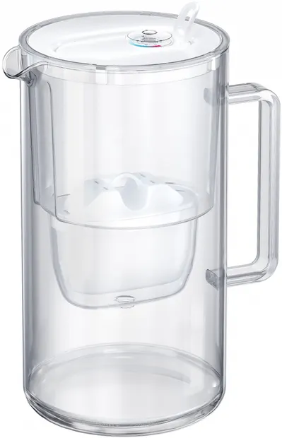 Cană filtrantă pentru apă Aquaphor - Glass, 2.5 l, sticlă, alb