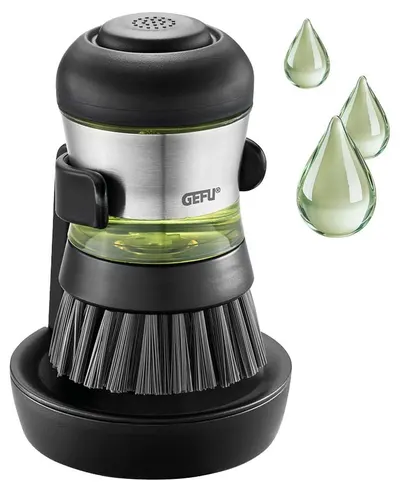 Perie pentru spălat vase GEFU - Swift, cu dispenser și suport