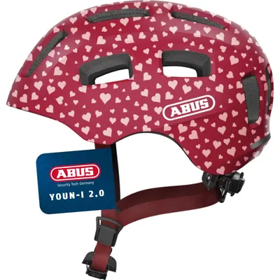 Cască copii ABUS Youn-I 2.0 Cherry Heart M (52-57 cm)