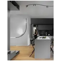 BUXTON MAGNETIC Nisipiu Negru Aluminiu Curve Track 72 Recess Magnetic Profile Included Mechanical-Electrical Connector IP20