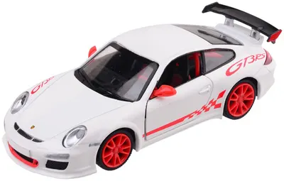 Mașină metalică Metal Speed Zone - Porsche 911 GT3 RS, scară 1:32, alb