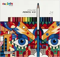Set creioane colorate Carioca Plus - Van Orton, 4.0 mm, 24 culori