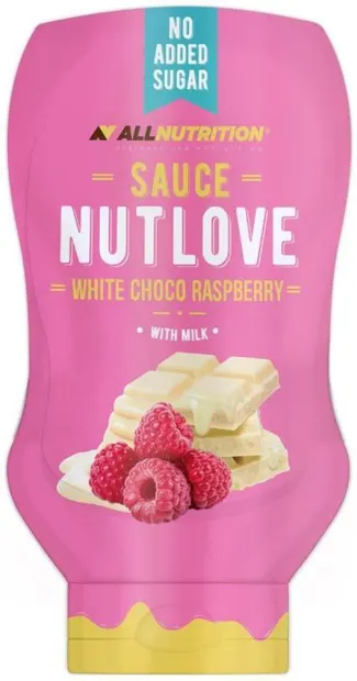 Nutlove Sirop dietetic, ciocolată albă cu zmeură, 280 g, AllNutrition