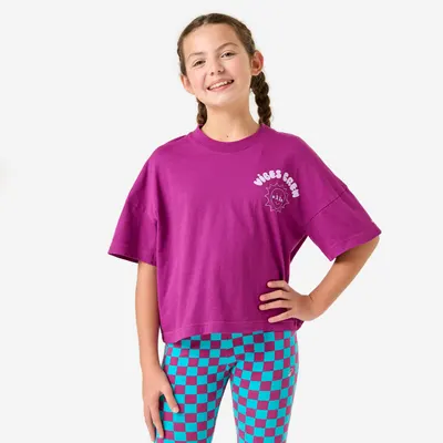 Tricou oversize, mov roz, fete