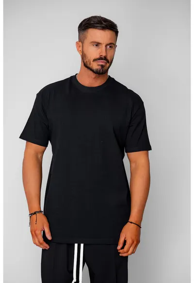 Tricou The One Heavy Oversized Premium Black 20446 - Negru
