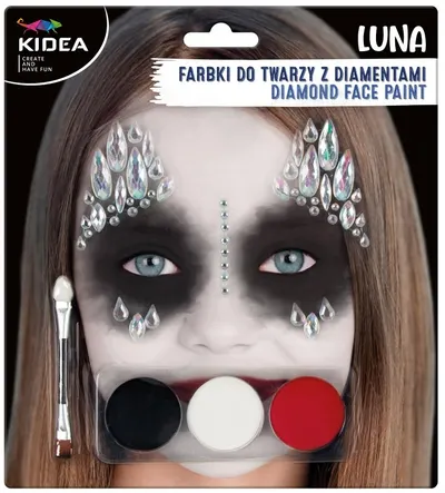 Set de vopsele de față Kidea - Prințesa Lunii, cu diamante
