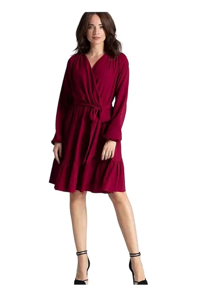 Rochie de cocktail - Poliester - Rosu