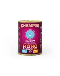 CHAMPER Puppy hrana umeda pentru catei 400 g monoproteica, curcan