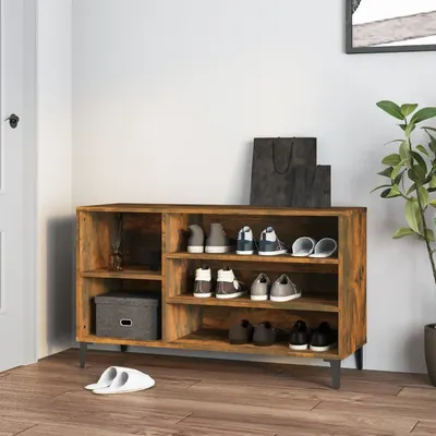 Gossi pantofar, stejar fumuriu, 102x36x60 cm, lemn prelucrat