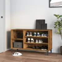 Gossi pantofar, stejar fumuriu, 102x36x60 cm, lemn prelucrat