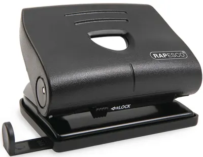 Perforator Rapesco - 820-P, pentru 22 file, negru