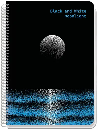 Caiet spiralat Black&White Moonlight - A4, 80 coli, sortiment