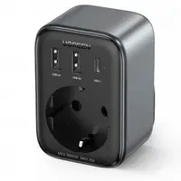 Incarcator Retea UGREEN CD314, 30W, 3A, 2 x USB-A - 1 x USB-C - 1 x Schuko, Negru